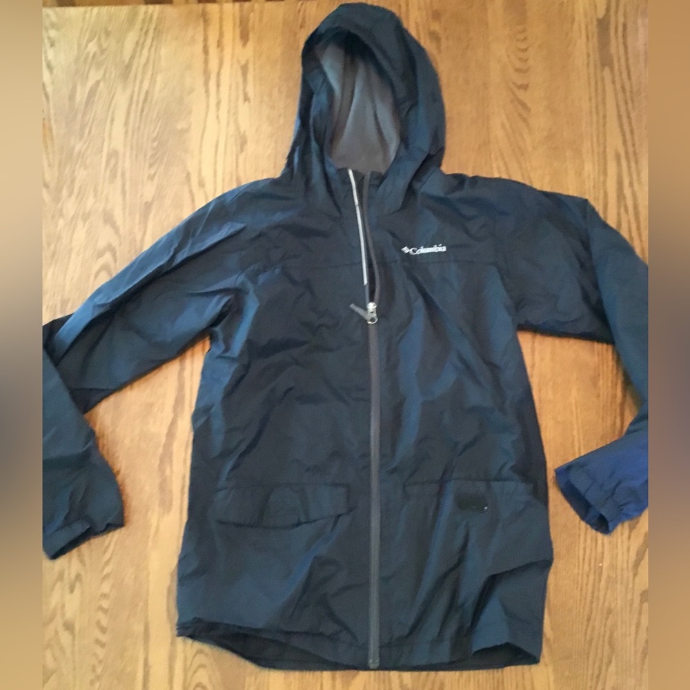 Columbia Childs Large 14-16, Hooded Rain Jacket
